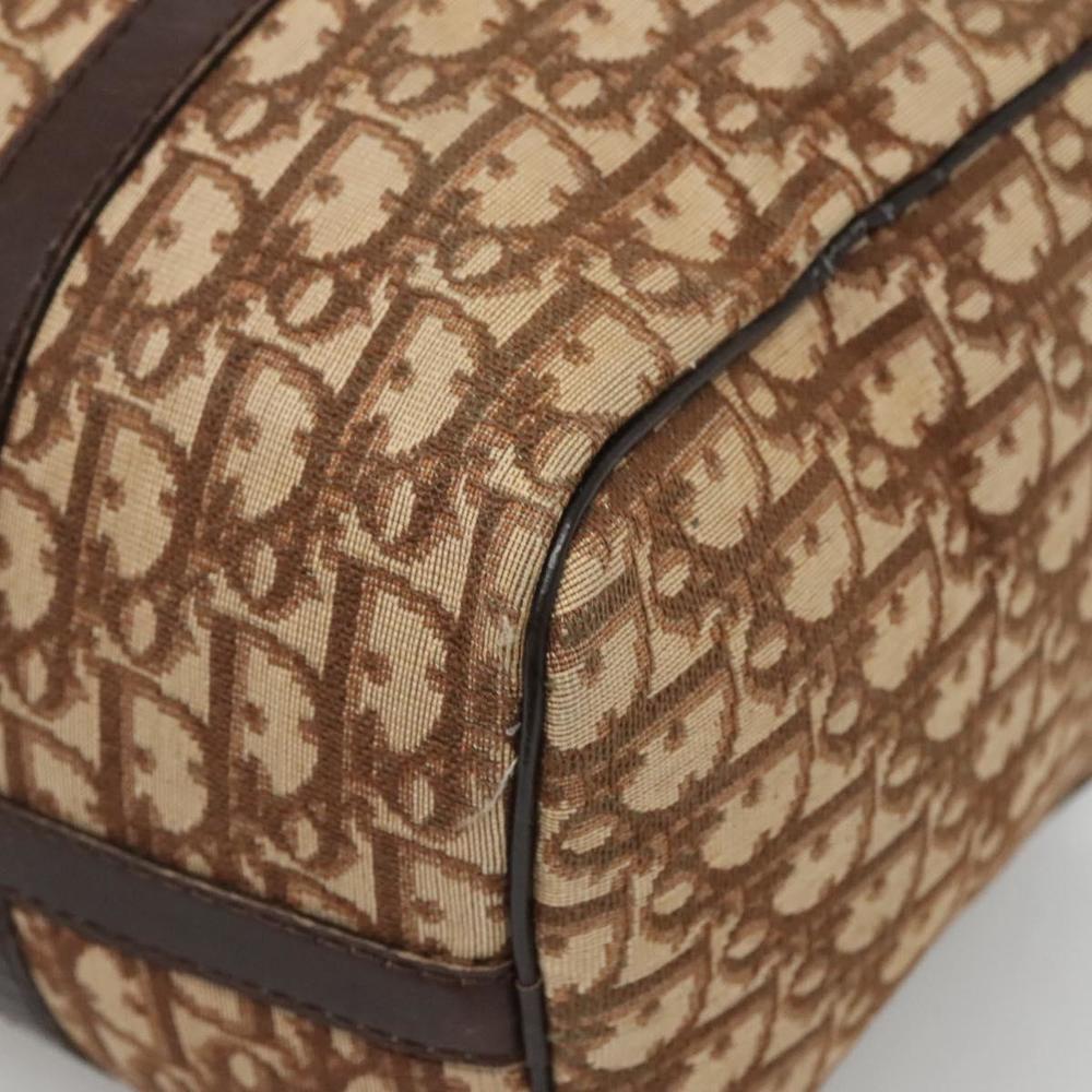 Christian Dior Trotter Canvas Boston Bag Brown Gold Auth 117863 - Picture 15 of 16